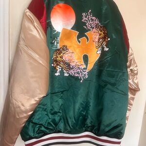 wutang satin bomber jacket varsity headgear classics 7x or 6x nwt